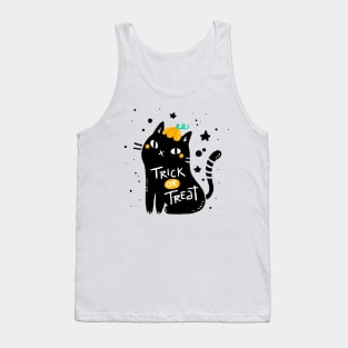 Cartoon Cool Cat Design Tank Top